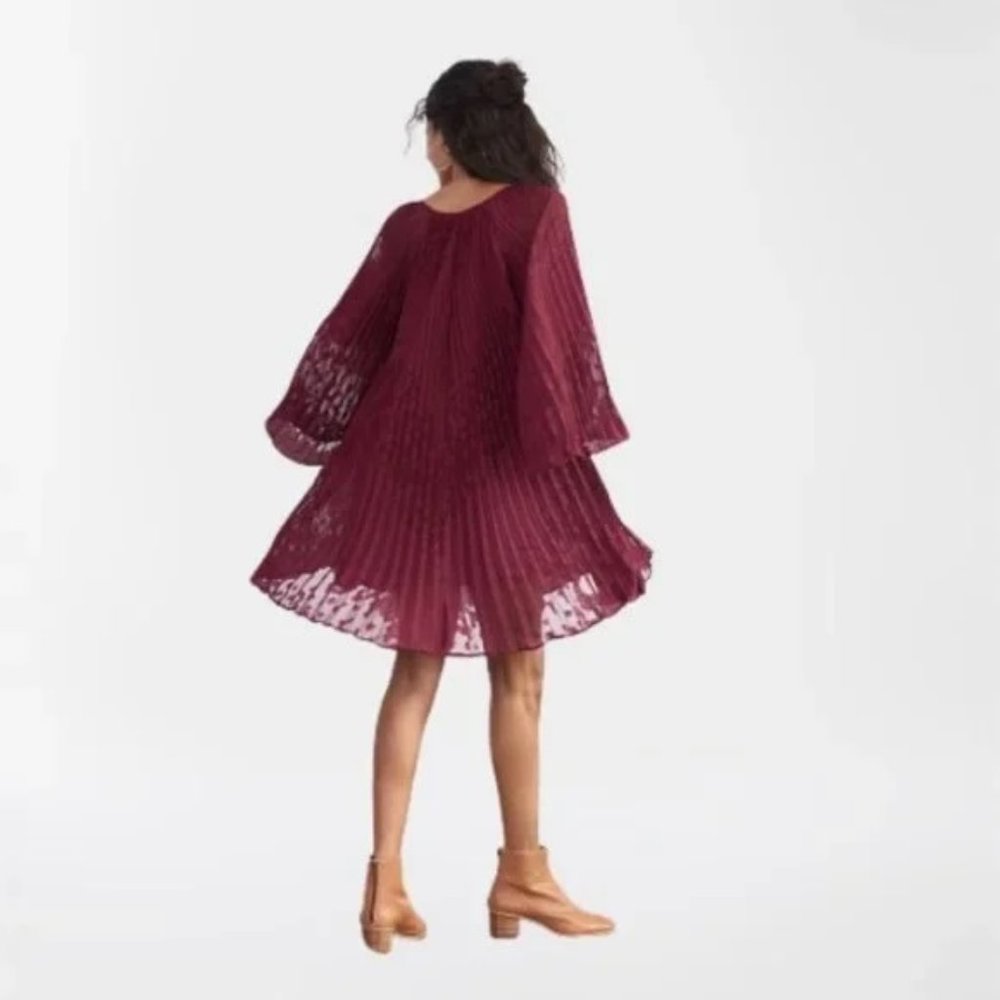 NEW Anthopologie Toulon Pleated Mini Dress Size S - Picture 2 of 3